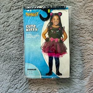 Spirit Halloween Little Girls Cute Kitty Halloween Costume - Size 2T - 4T